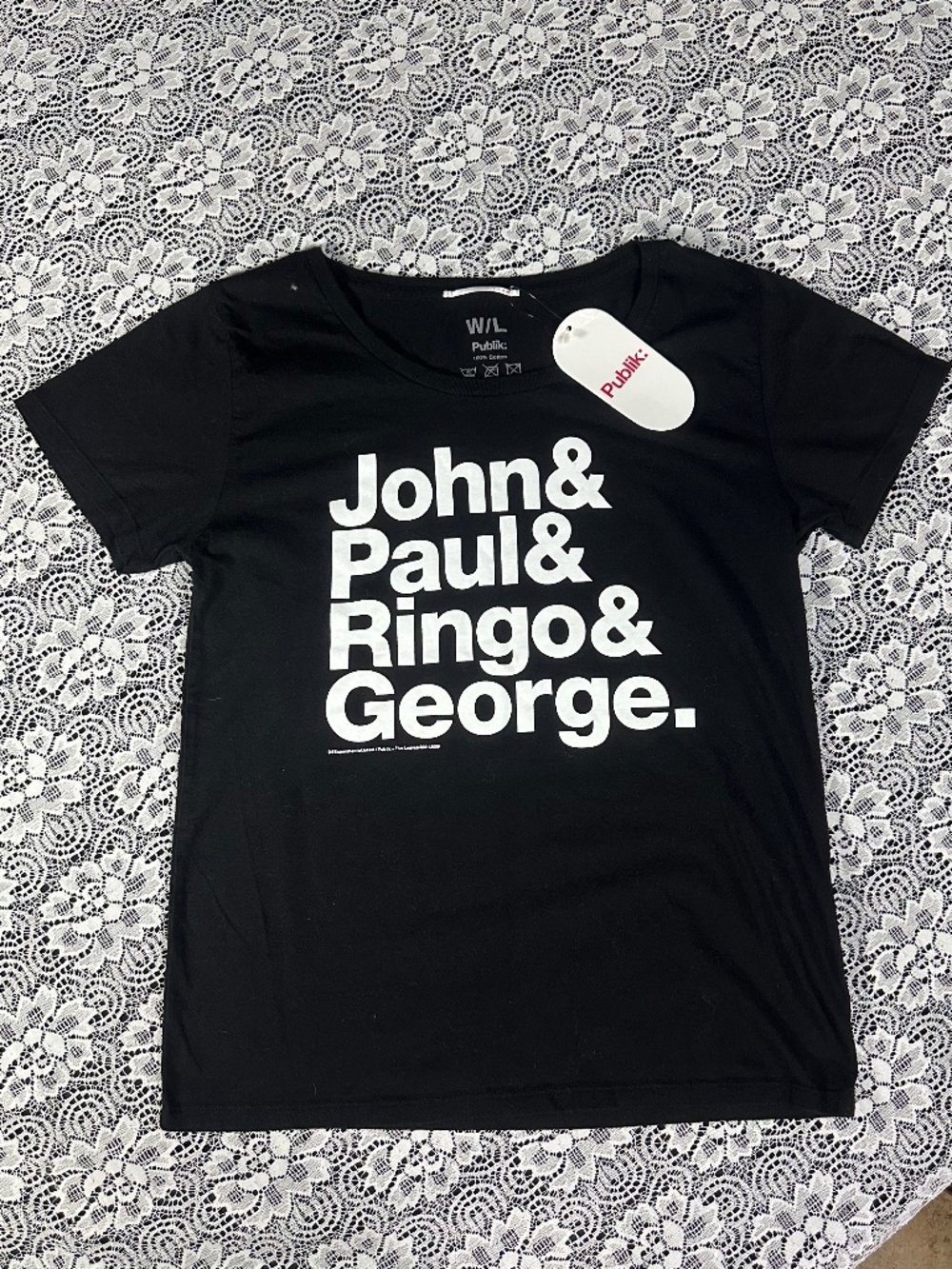 NWT Publik The Beatles "John & Paul & Ringo & George" Graphic Tee - M/L